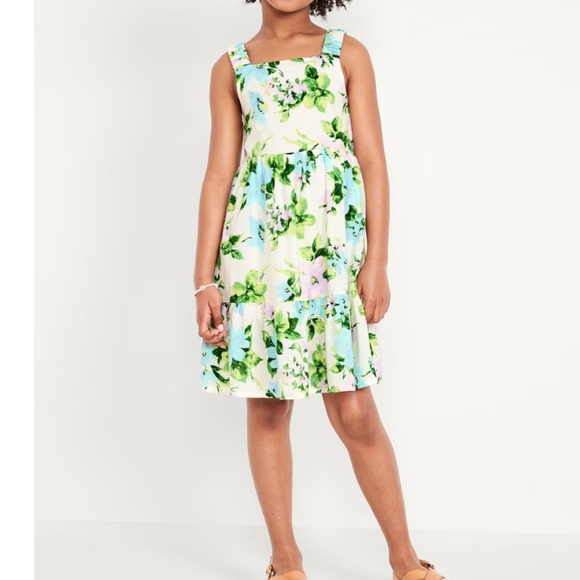 Old Navy Other - Old Navy Youth Girls Floral Printed Sleeveless Tiered Dress Size XXL 18